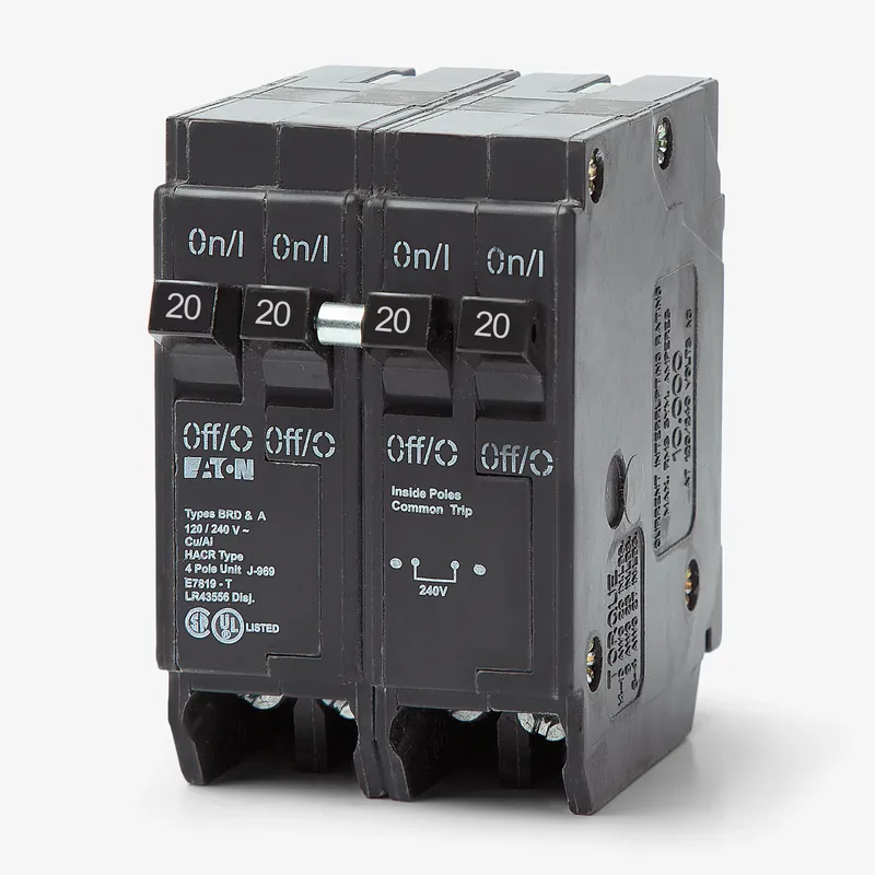 Eaton / Cutler-Hammer BQC220220 - 20/20A Quadplex Miniature Circuit Breaker Premium