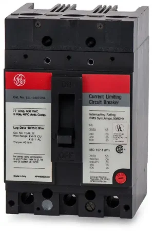 Special Discount ABB / General Electric TEL136070WL - 70A 3 Pole Miniature Circuit Breaker