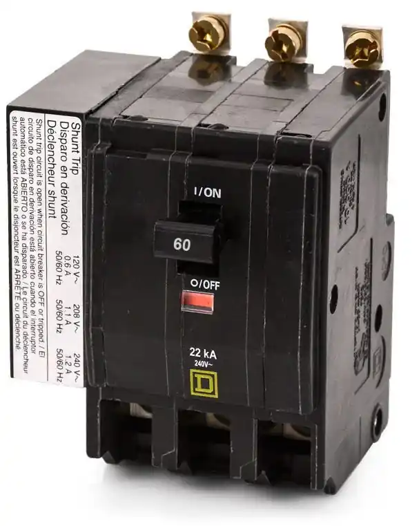 Square D QOB360VH1021 - 60A 3 Pole Miniature Circuit Breaker Price Drop