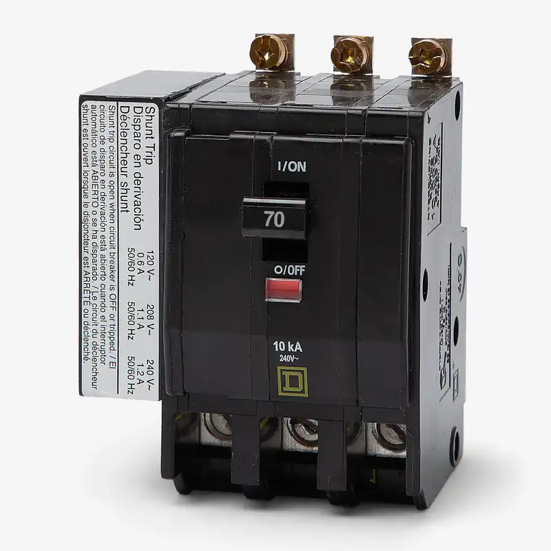 Square D QOB3701021 - 70A 3 Pole Miniature Circuit Breaker Budget