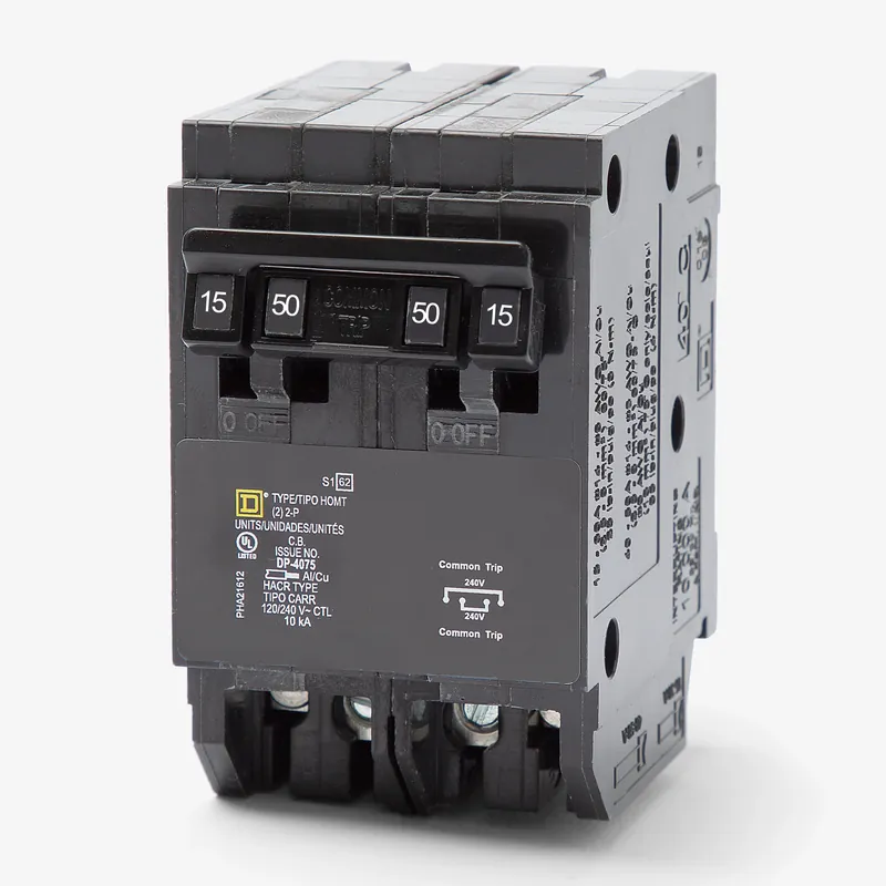 Grab Now Square D HOMT215250 - 15/50A Quad Tandem Miniature Circuit Breaker