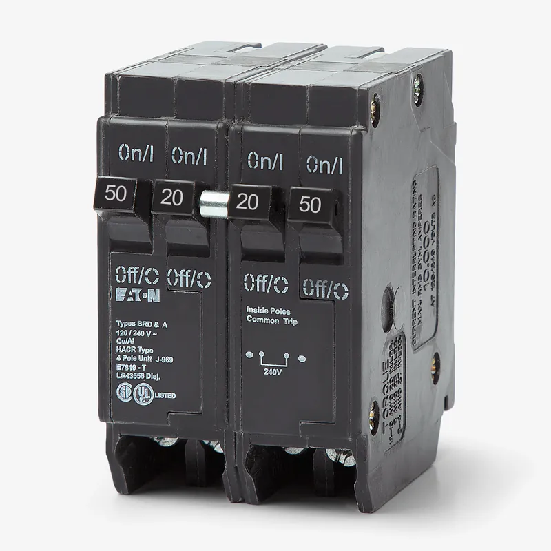 Same Day Shipping Eaton / Cutler-Hammer BQC250220 - 50/20A Quadplex Miniature Circuit Breaker