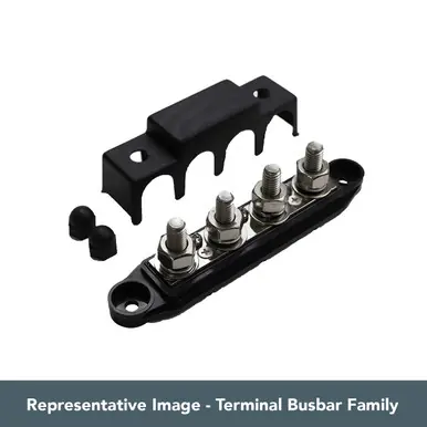 74008N1N02 VTE - Red Large 4 Point 8 mm Busbar with Cover Same Day Shipping