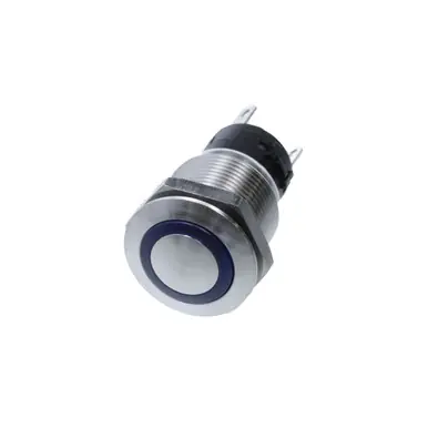PD-2E-DC-9-UL Switch Components – Anti-Vandal 19mm DPDT ON-(ON) Blue LED IP67 Popular