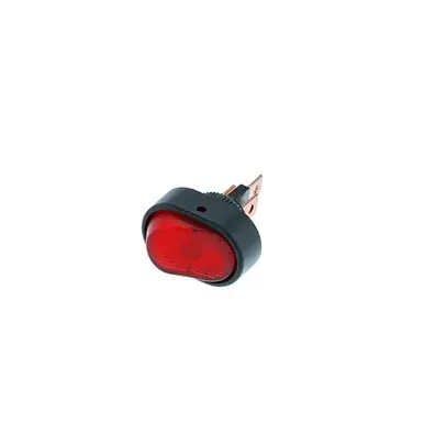 Hassle-Free Returns RD1-1A-DC-1-RL Switch Components – Oval Rocker 3P SPST OFF-ON Red Bulb