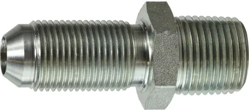 Certified Midland Metal 27061616 Bulkhead Connector, 1 in 37 deg JIC Flared x 1 in MPT, Steel