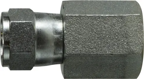 Genuine Midland Metal 6506106 Swivel Nut Adapter, 7/8 in JIC Threaded x 3/8 in FPT, Steel