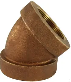 Discount Midland Metal 43188 45 deg Elbow, 2 in FPT x 2 in FPT, Bronze