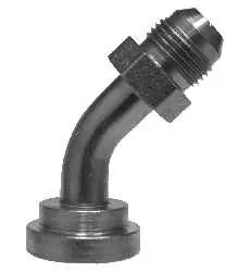 Midland Metal 17032024 45 deg Adapter Elbow, 1-1/4 in JIC x 1-1/2 in Code 61 Flanged, Steel Premium