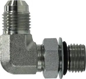 Midland Metal 6801NWO1210 90 deg Elbow, 3/4 in 37 deg JIC Male Flared x 5/8 in Male ORB, Steel Bargain