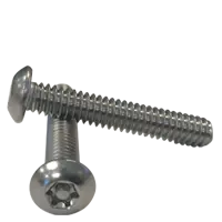 Top Pick 8-32 x 1" Machine Screws, Torx Button Head, T15 Drive 6 Lobe Pin-In (Tamper-Resistant), 18-8 Stainless Steel, Full Thread, Qty 500