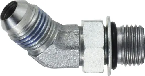 Flash Sale Midland Metal 6802NWO812 45 deg Elbow, 1/2 in MJIC x 3/4 in Male ORB, Steel