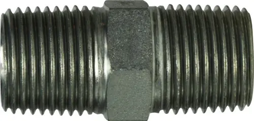 Fresh Stock Midland Metal 752088 Hex Nipple, 1/2 in Male BSPT x 1/2 in Male BSPT, Steel