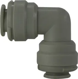 Midland Metal 20153P 90 deg Union Elbow, 3/8 in Push-In Tube x 3/8 in Push-In Tube, Plastic Save Now