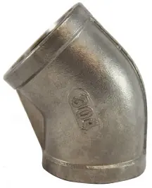 In Demand Midland Metal 62181 45 deg Elbow, 1/4 in FNPT x 1/4 in FNPT, Stainless Steel, 150 lb