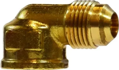 Trusted Brand Midland Metal 10321L 90 Deg Female Elbow, SAE 45 Deg Flare, 3/8 x 1/2 Lp M Flare x Fip Elbow, Brass Fittings