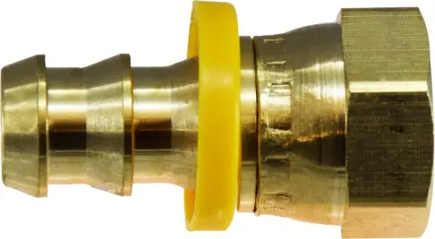 Luxury Midland Metal 30427 Connector, 3/8 in Push-On Hose Barbed x 5/16 in Female 45 deg SAE/37 deg JIC Swivel, Brass