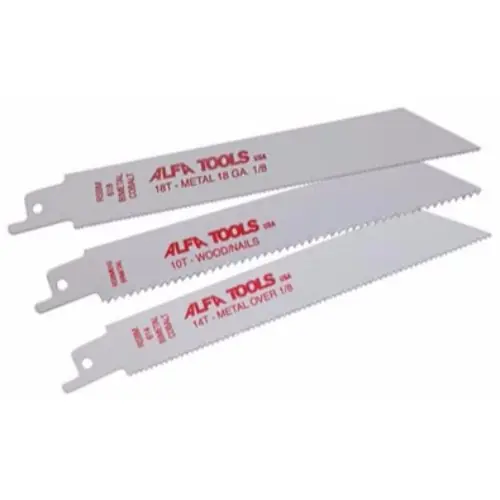 Alfa Tools RSBM818 Bi-Metal 8" 18Tpi Reciprocating Saw Blade, 50 Pack One Day Deal
