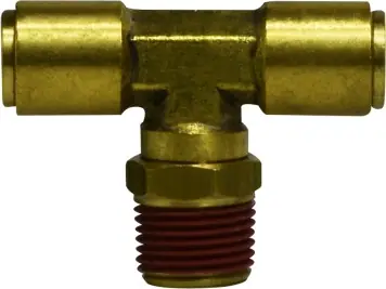 Midland Metal 720602S Swivel Branch Tee, 3/8 in Push-In x 3/8 in Push-In x 1/8 in MNPTF, Brass Special Offer