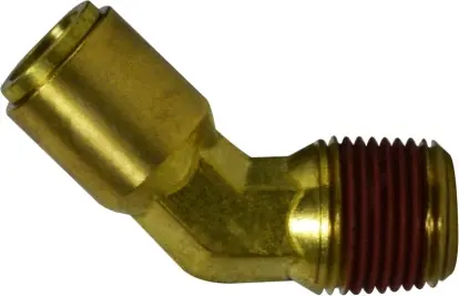 Midland Metal 540606 45 deg Elbow, 3/8 in Tube OD x 3/8 in MPT, Brass Factory Price