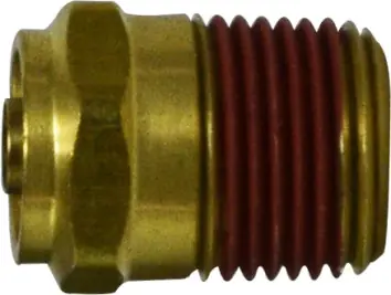 Midland Metal 680302 Straight Adapter, 3/16 in Push-In Tube x 1/8 in MIP, Brass Must Have