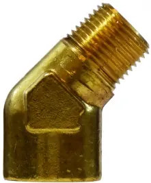 Best Choice Midland Metal 28239 45 deg Street Elbow, 1/4 in MIP x 1/4 in FIP, Brass