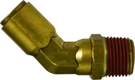 Hot Deal Midland Metal 540402S 45 deg Swivel Elbow, 1/4 in Tube OD x 1/8 in MPT, Brass