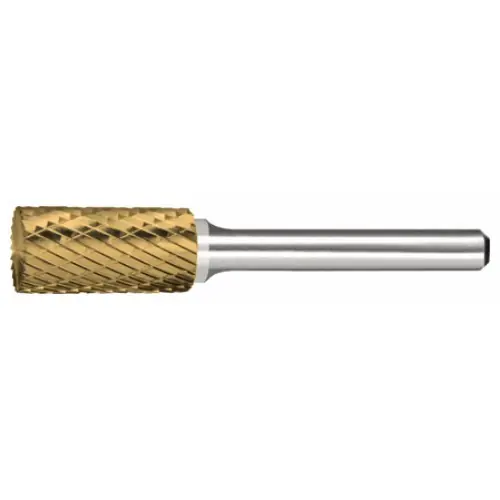 Alfa Tools B71391DTN Sb-12 Carbide Burr Cylindrical End Cut Double Cut Tin Coated Certified