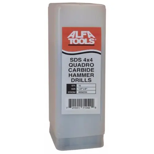 Super Sale Alfa Tools SDSQ732 3/8 x 12 SDS Plus Quadro Hammer Drill 10 pc