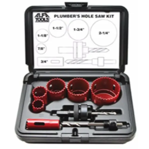 Save Now Alfa Tools HOSA8P 8 pc .Bi-Metal Plumbers Hole Saw Kit