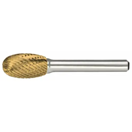 New Arrival Alfa Tools B71218DTN Se-7 Carbide Burr Oval Double Cut Tin Coated