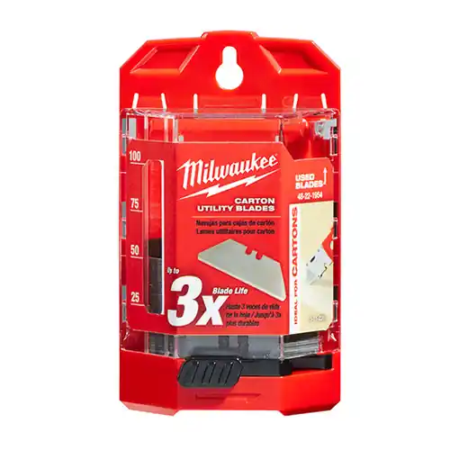 Milwaukee Tool 48-22-1954 50 PC Carton Utility Knife Blades w/ Dispenser Hassle-Free Returns