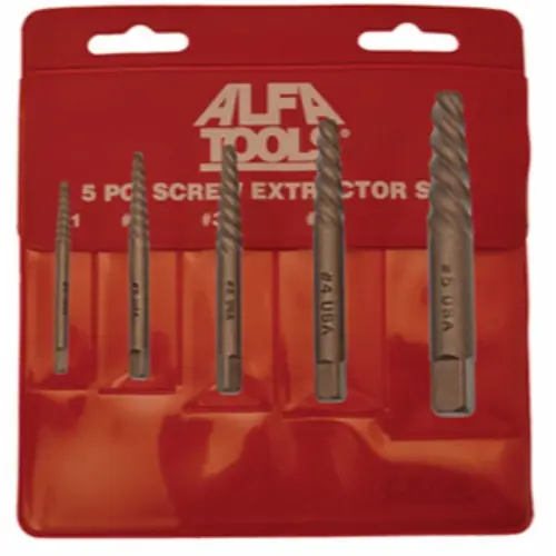 Alfa Tools SE61716 6 pc Screw Extractor Set Spiral Flute 1-6 Top Pick