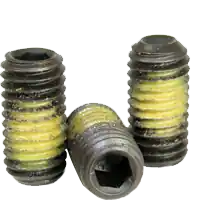 1/4"-20 x 1" Socket Set Screws, Cup Point, Nylon-Patch Black Oxide, Coarse (UNC), Alloy Steel, Qty 100 Best Seller