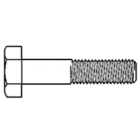 M24-3.00 x 50 mm Hex Cap Screws, Metric Class 10.9, Zinc-Yellow Cr+6 Bake, Full Thread, Coarse (UNC), DIN 933 / ISO 4017, Qty 10 One Day Deal