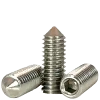 While Supplies Last 3/8"-16 x 1" Socket Set Screws, Cone Point, 18-8 Stainless Steel, Coarse (UNC), Qty 100