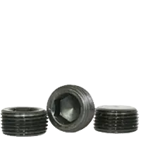 3/8"-18 Pipe Plugs, 7/8" Taper, Hex Flush-Seal, Black Oxide, Alloy Steel, Made in USA, Qty 100 New Arrival