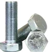 Instant Buy 7/8"-14 x 2 1/2" Hex Cap Screws, Grade 5, Zinc Cr+3, Full Thread, Fine (UNF), Medium Carbon Steel, Qty 15