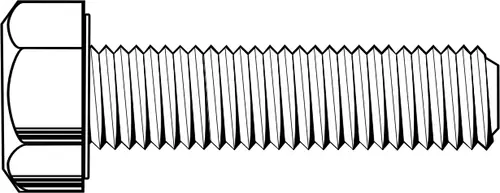 Save Now M6-1.00 x 30mm Hex Cap Screws, Metric Class 10.9, Plain Finish, Full Thread, Coarse (UNC), Alloy Steel, DIN 933, Qty 100