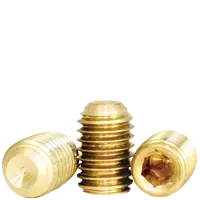 Limited Time 6-32 x 5/16" Socket Set Screws, Cup Point, Brass, Coarse (UNC), Qty 100