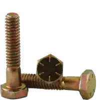 Big Sale 1/2"-20 x 1 3/8" Hex Cap Screws, Grade 8, Zinc-Yellow Cr+6 Bake, Full Thread, Fine (UNF), Import, Qty 50