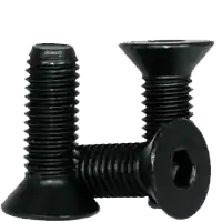 Trusted Brand M20-2.50 x 100 mm Flat Head Socket Cap Screws, Metric Class 12.9, Thermal Black Oxide, Partial Thread, Coarse (UNC), Alloy Steel, DIN 7991, Qty 25