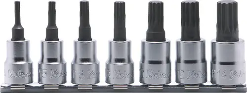 Best Seller Ko-ken RS3020/7-L50 3/8 Sq. Dr. Bit Socket set XZN M4-M14 Triple Square 200mm 7 pieces