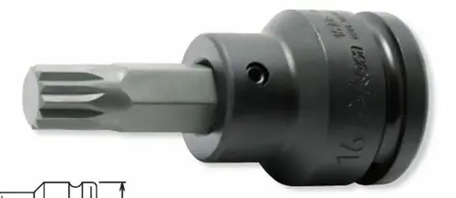 Ko-ken 16106.16-M14 3/4 Sq. Dr. Bit Socket XZN M14 Triple Square Length 76mm Secure Checkout