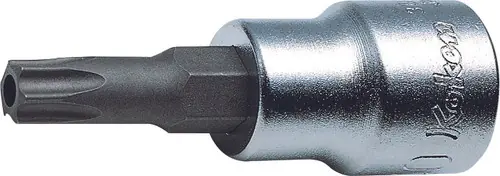 Ko-ken 3025.160-T40H 3/8 Sq. Dr. Tamper-Resistant TORX T40H Bit Socket - Length 160mm Professional Grade