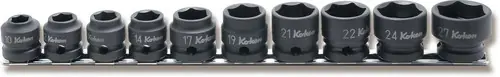 Ko-ken RS14401MS/10 1/2 Sq. Dr. Socket set 10-27mm 6 point Thin walled 10 pieces Trusted Brand