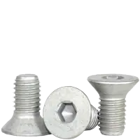 Last Chance 3/8"-16 x 2", Flat Head Socket Cap Screws, Mechanical Zinc Cr+3, Full Thread, Coarse (UNC), Alloy Steel CR+3, Qty 100