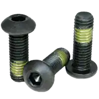 Place Order 3/8"-16 x 1 1/4" Button Head Socket Cap Screws, Nylon-Patch Thermal Black Oxide, Full Thread, Coarse (UNC), Alloy Steel, Qty 100