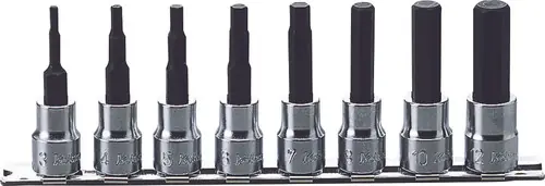 Ko-ken RS3010M/8-L62 3/8 Sq. Dr. Bit Socket set 3mm-12mm Hex 200mm 8 pieces Fast Shipping
