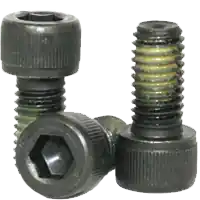 Crafted 1/4"-20 x 2 1/2" Socket Head Cap Screws, Thermal Black Oxide, Partial Thread, Coarse (UNC), Alloy Steel, Nylon-Patch, Qty 100